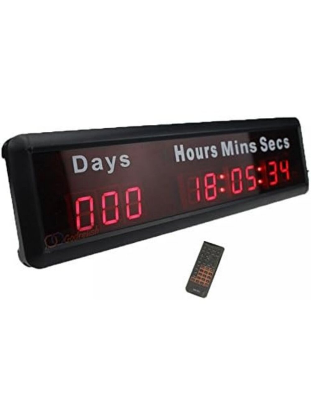 LED Countdown Timer Clock - 1-Inch Display, Counts Up/Down, Indoor Use, Red